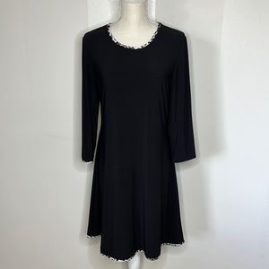 ANNALEE & HOPE Black MIDI Dress with Animal Print Details🐾